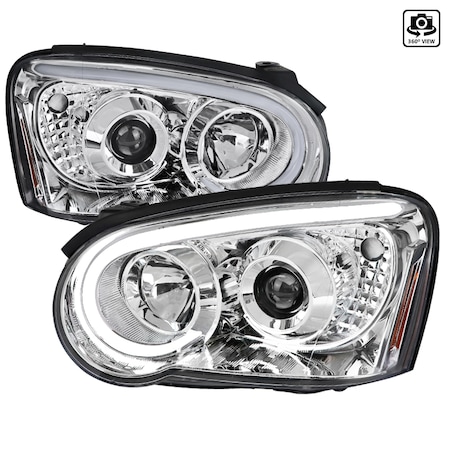 Spec-D Tuning Subaru Impreza Projector Headlights- Clear Lens Chrome Housing 04-05 2LHP-WRX05-G2-TM